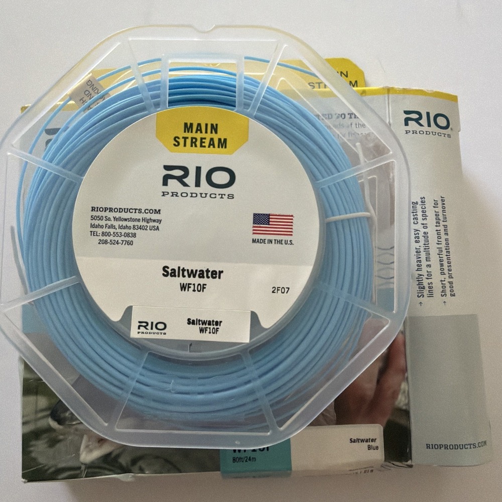 RIO Mainstream Saltwater Blue Fly Line, Floating Saltwater WF10F 80 Ft